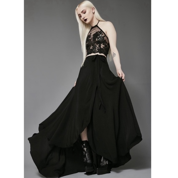 ISABEL MARANT • Isabel Marant Etoile Black Linen Tempster Wrap Skirt - Picture 2 of 9